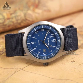 ساعت کاسیو بند برزنتی Casio MW-240-504 (سورمه‌ای)