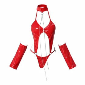 کاستوم طرح چرم زنجیردار دو تکه برند VIP کد 0107