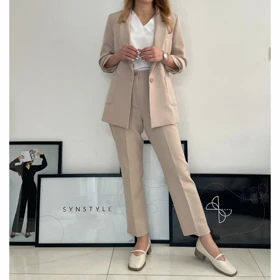 کت و شلوار زنانه کرپ کلودیا (Claudia) کد 5252
