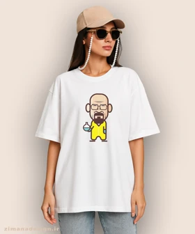 تیشرت لش مردانه و زنانه طرح بریکینگ بد شخصیت والتر وایت کد 884