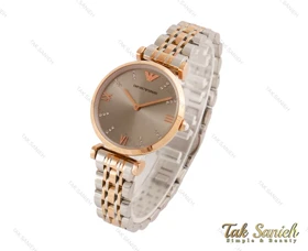 ساعت امپریوآرمانی زنانه رزگلد نقره ای Armani-3617-L
