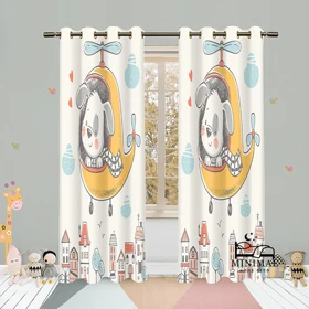 پرده کودک طرح سگ مدل W4984