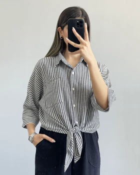 شومیز لینن گره‌ای
