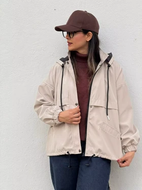 بارانی کلاهدار آستردار ناز