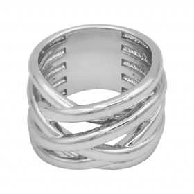 انگشتر گره‌ای زنانه مدل سیمی (نقره‌ای)