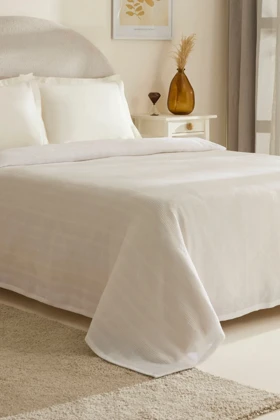 روتختی پیکه دو نفره Karaca Home مدل Layna Ecocell لیوسل - سفید
