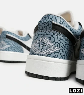 کفش کتانی مردانه و زنانه سفید مشکی آبی نایک NIKE jordan 1