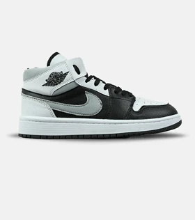 کفش کتانی بزرگ پا ساق‌دار سفید مشکی طوسی NIKE AIR Jordan 1 مدل 8305