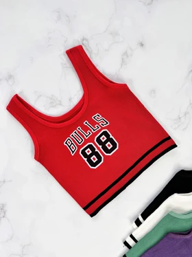 کراپ تاپ بافت طرح Bulls 88
