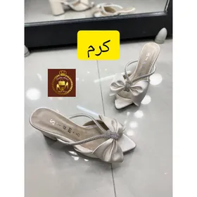 صندل مجلسی نگینی پاشنه‌دار زنانه مدل papillon