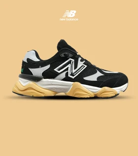 کفش کتانی مردانه و زنانه مشکی زرد NEW BALANCE 9060