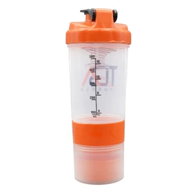 شیکر بدنسازی سه تیکه ماسل مدل Ebi شفاف ظرفیت 0.5 لیتر