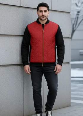 کاپشن مردانه قرمز مدل Homan