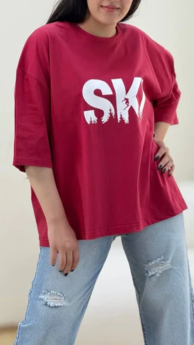 تیشرت باکسی اسکی