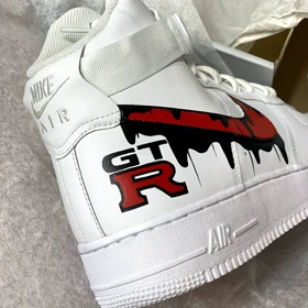 کفش ایرفورس ساق بلند کاستوم GTR Red Shadow Drip