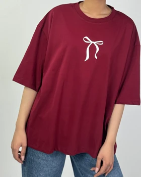 تیشرت باکسی پاپیون  کد: 1400197