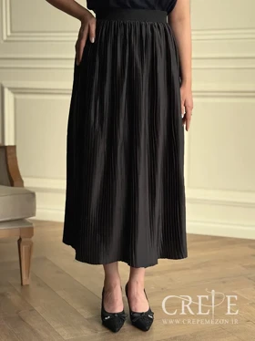 دامن ساتن پلیسه قد 88