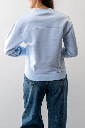 تیشرت آستین بلند دورس سرشانه افتاده زنانه