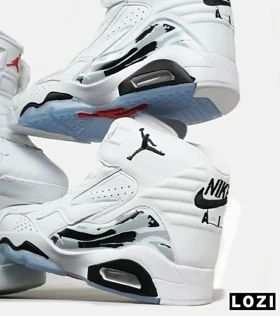 کفش کتانی ساق‌دار مردانه سفید Nike air jordan 6 مدل 6649