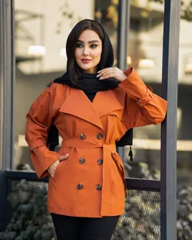 بارانی دخترونه شش دکمه کد 2282
