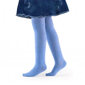 جوراب شلواری دخترانه جوپا ساده _ آبی اسکای