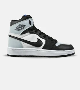 کفش کتانی ساق‌دار مردانه و زنانه مشکی سفید آبی NIKE jordan 1 مدل 7676