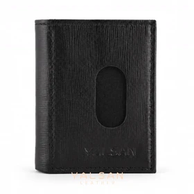 کیف پول زنانه چرم یلسان مدل لیورا کد 155-HRM (مشکی)