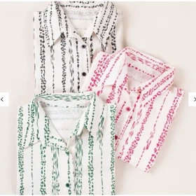 مانتو زنانه لینن طرح دار