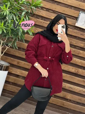 مانتو کبریتی کمردار
