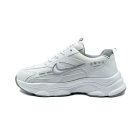 کفش و کتانی زنانه و دخترانه مدل نایک NIKE رنگ سفید طوسی