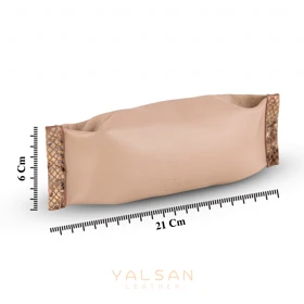 کیف آرایش زنانه چرم یلسان مدل آرتمیس کد 141-RTL (کرم)