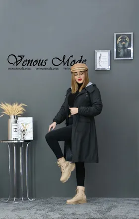 کاپشن کمرگت سه جیب