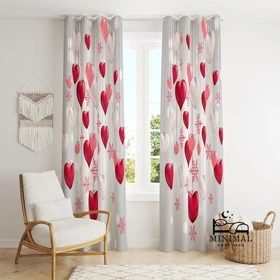 پرده اسپرت طرح قلبی مدل W4843