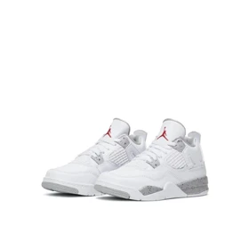 کتانی جردن 4 سفید و کرم رترو اصل ساق‌دار Nike air jordan 4
