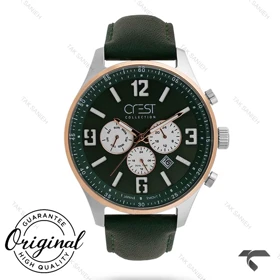 ساعت کرست مردانه 6251-5 سیلور سبز Crest-10856-G