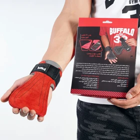 مچ بند چرمی بوفالو ترکیبی پد دست بند لیفت رنگ بندی