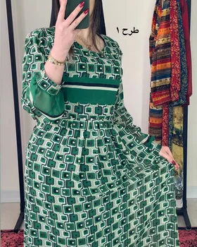 پیراهن بلند جنس کرپ‌حریر