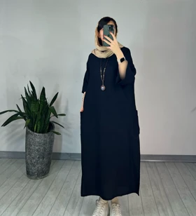 پیراهن مانتویی زیتون 1