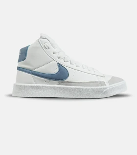 کفش کتانی ساق‌دار مردانه و زنانه سفید آبی Nike Blazer Low 77