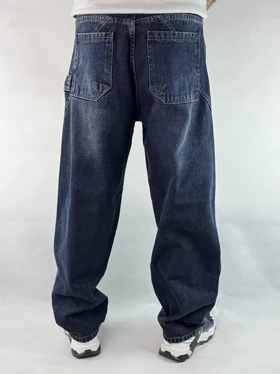 شلوار جین بگ بالونی مردانه آبی تیره 67