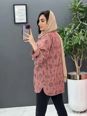 مانتو لینن سنتی جیب نما