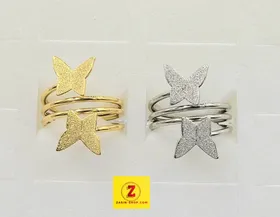 انگشتر زنانه نگین‌دار طرح طلا