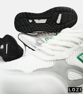 کفش کتانی مردانه سفید سبز NEW BALANCE yg niubailun
