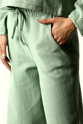 شلوار آزاد ژاکارد کرپ زنانه