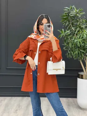 مانتو داکرون بالا پیله آستین کش