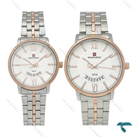 ساعت ست نیوی فورس NF9238 دورنگ رزگلد NaviForce-7765-S