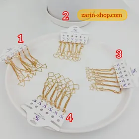 گوشواره آویز بلند طرح طلا