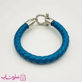 دستبند امگا چرم زنانه سبزآبی