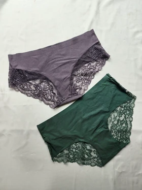 شورت دانتل و ساتن بدون لبه دوخت کد: 1459