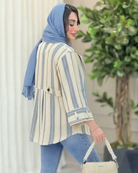 مانتو راه راه پشت دو پاگن